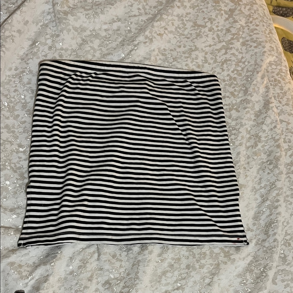American Eagle Outfitters Black and White Striped Pencil Skirt